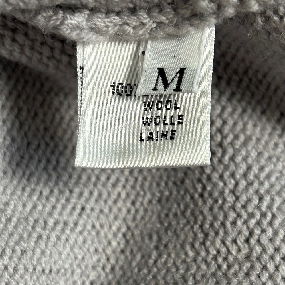 Cruciani for Jared M. Mens Full Zip Up Wool Hoodie Knit Sweater Gray Italy - Picture 9 of 10